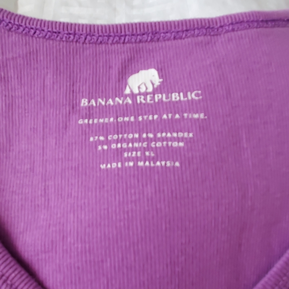 Purple Banana Republic Ribbed Tank Top - Picture 2 of 2